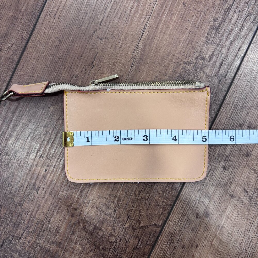 Louis Vuitton Interior Leather Key Pouch Holder Zipper 3.5"x5" Small Coin Pouch - Picture 5 of 8